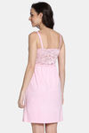 Zivame Lace N Mesh Babydoll - Coral Blush — thumbnail 3